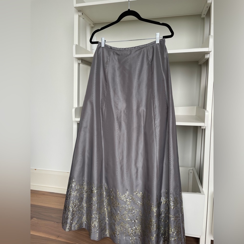 Vintage Laura Ashley A-Line evening skirt with sequin details around the hem